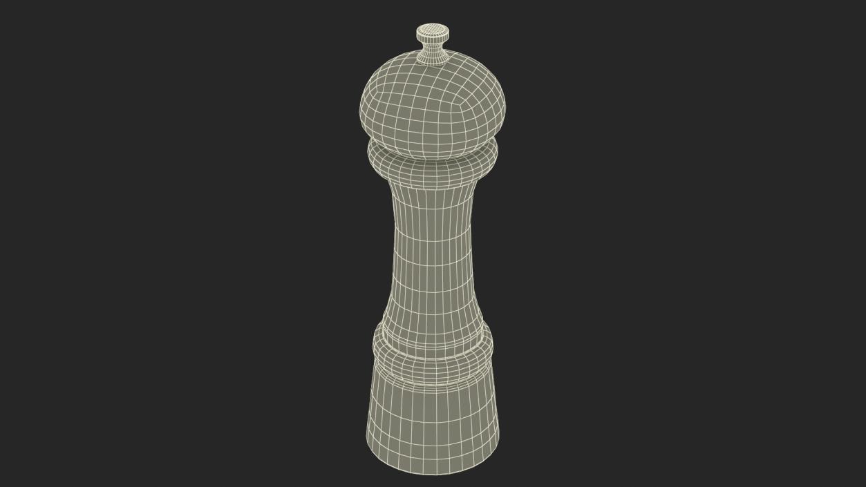 Wooden Salt and Pepper Mill 3D