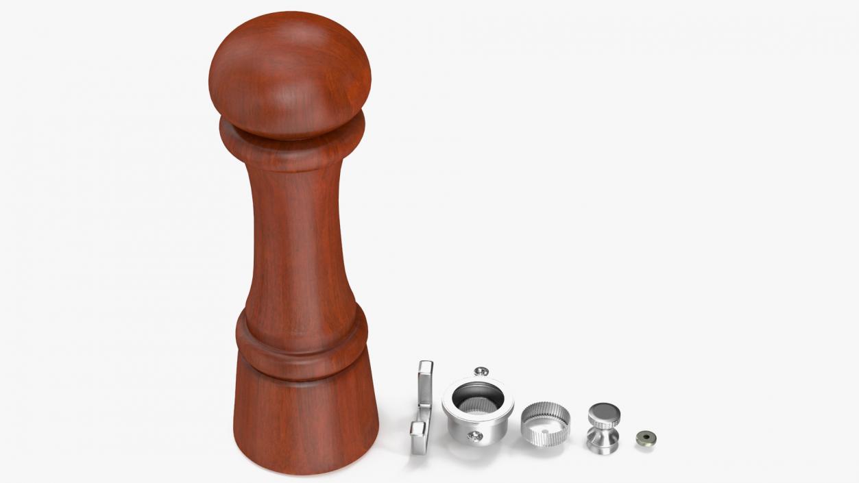 Wooden Salt and Pepper Mill 3D