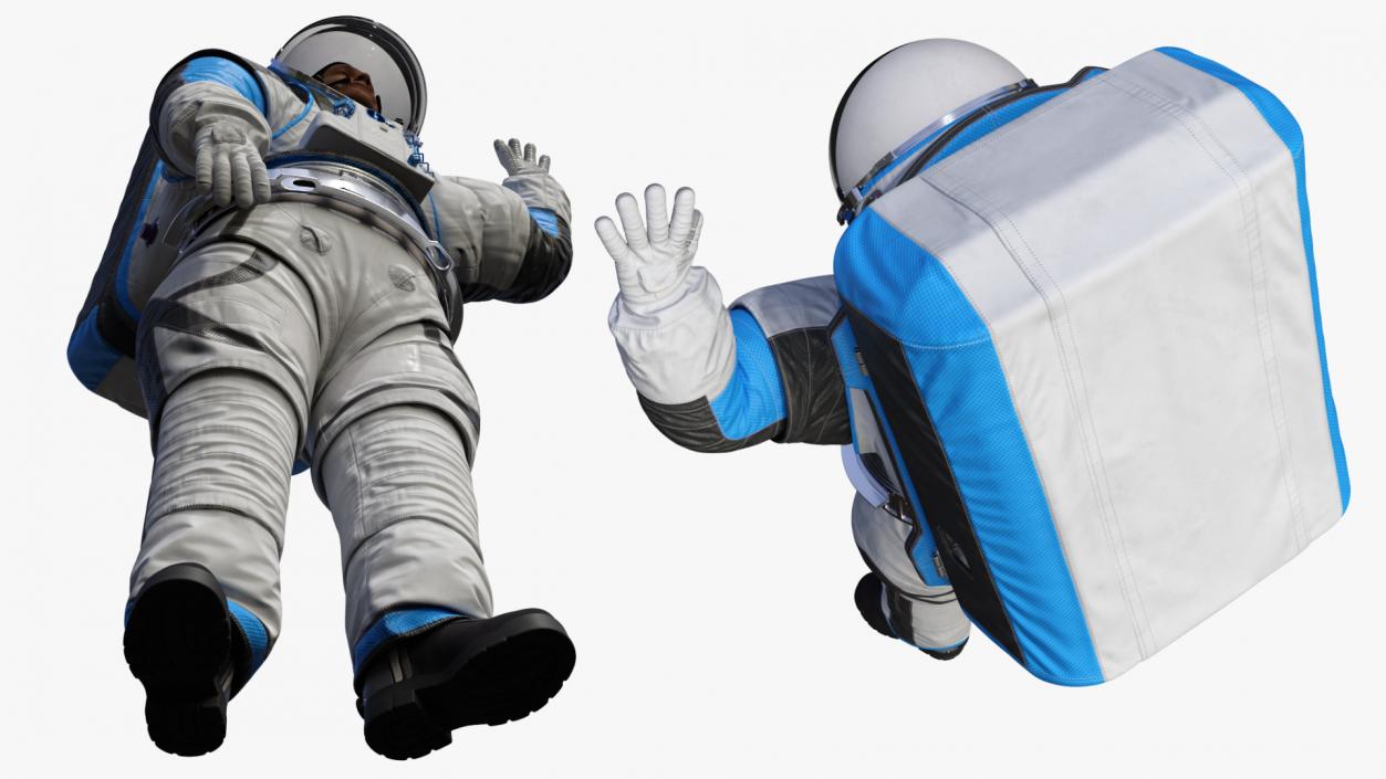 Astronaut Wearing xEMU Greetings Pose 3D