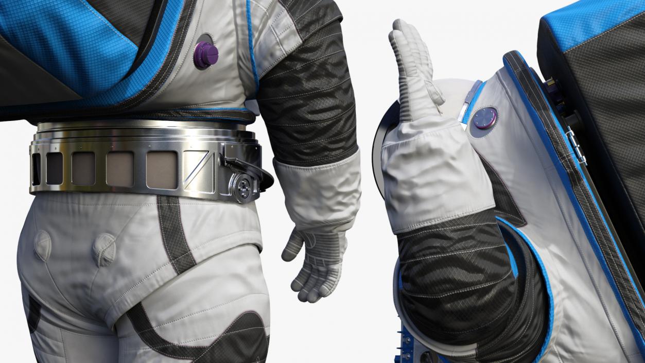 Astronaut Wearing xEMU Greetings Pose 3D