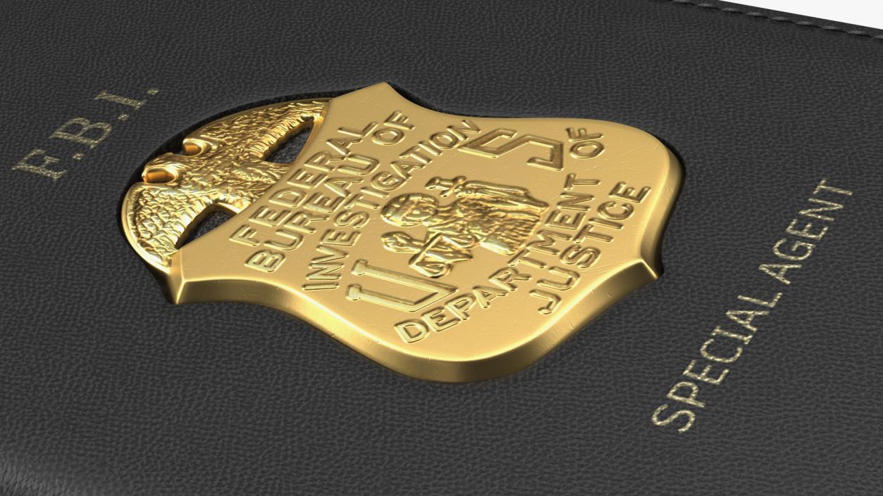 3D model FBI Badge Close