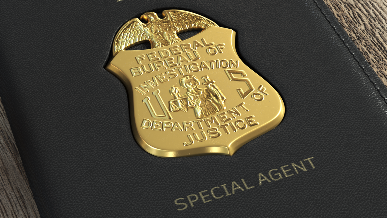 3D model FBI Badge Close