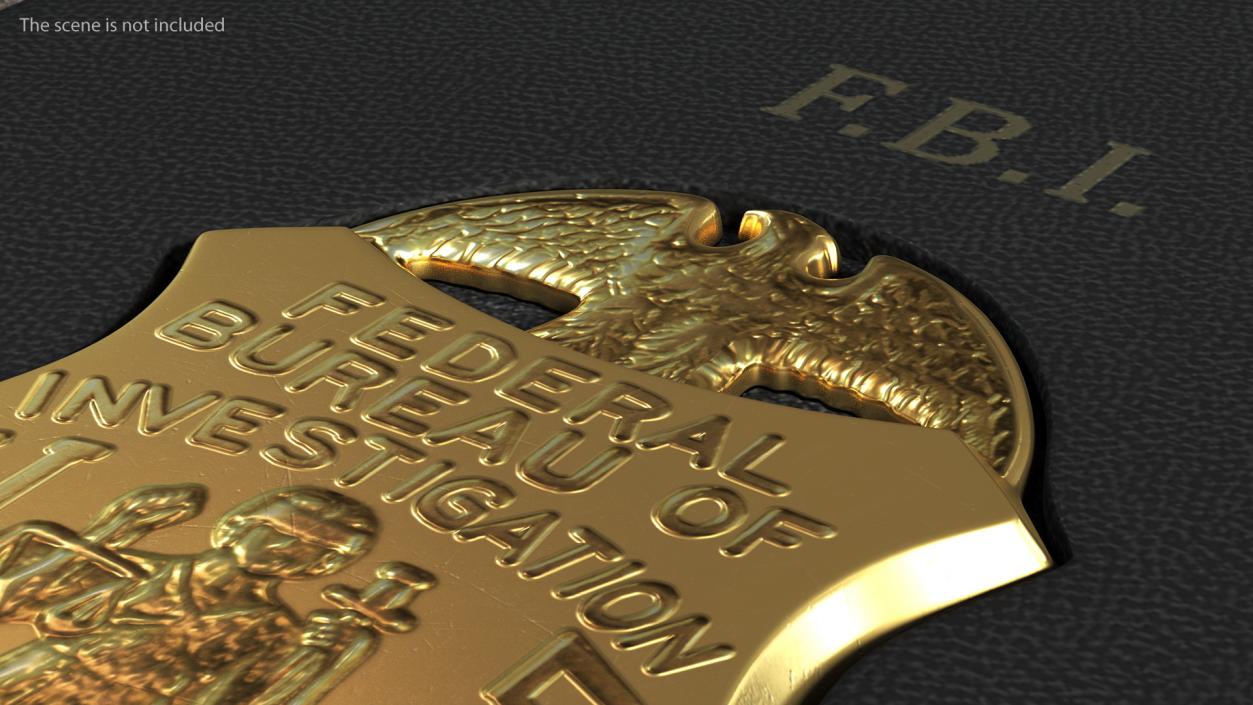 3D model FBI Badge Close