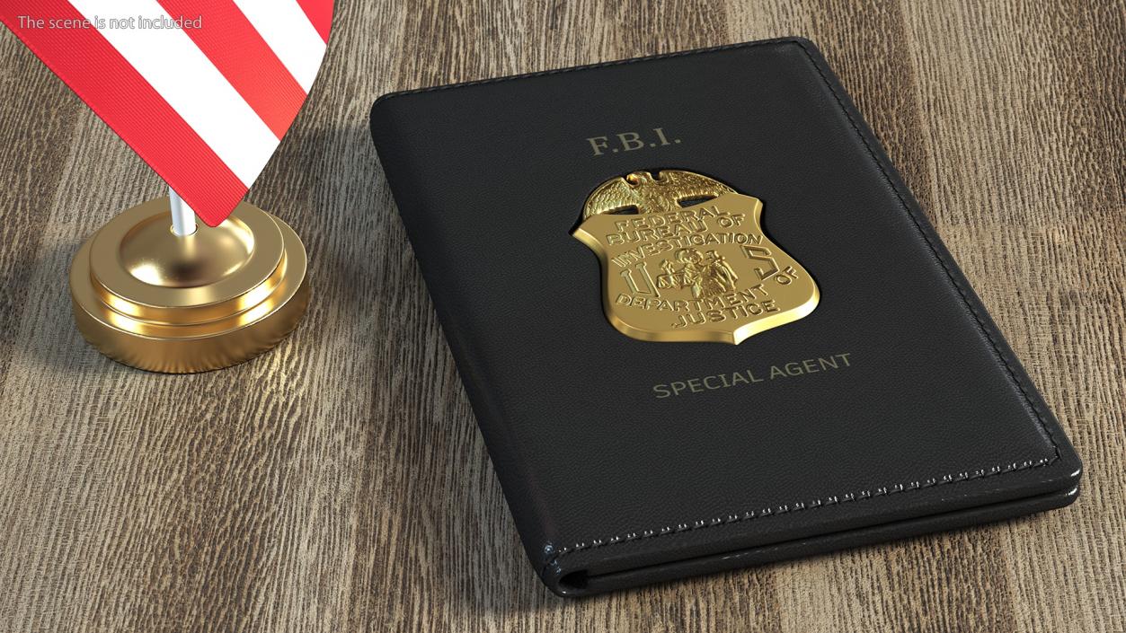 3D model FBI Badge Close