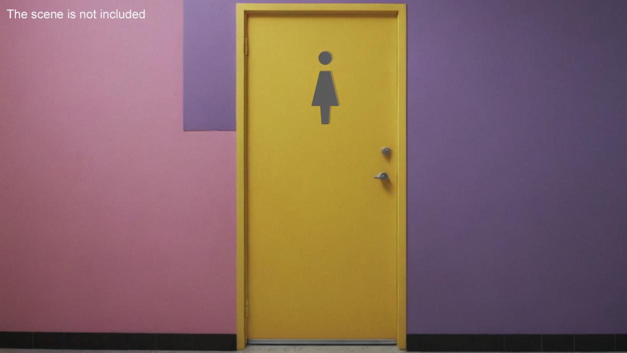 3D Women Restroom Symbol