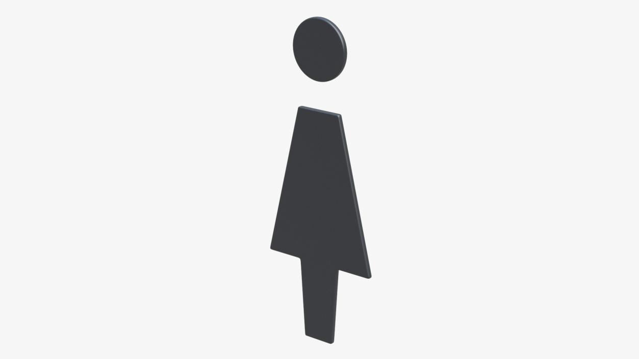 3D Women Restroom Symbol