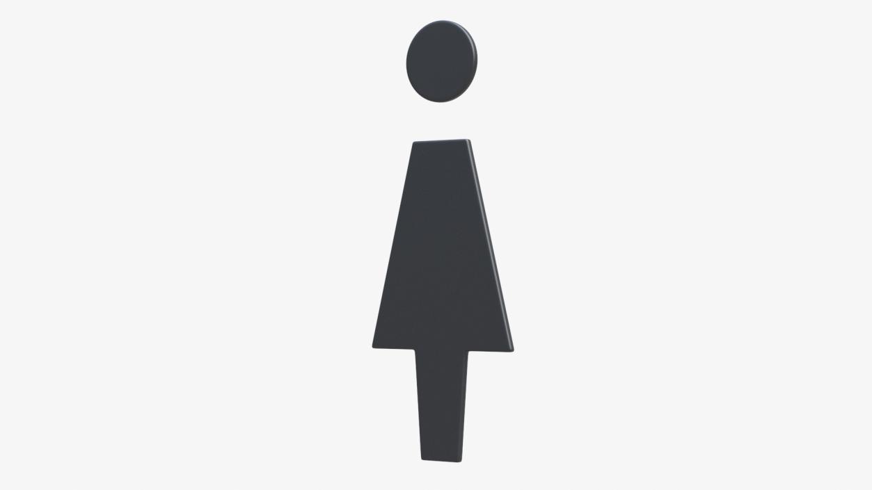 3D Women Restroom Symbol