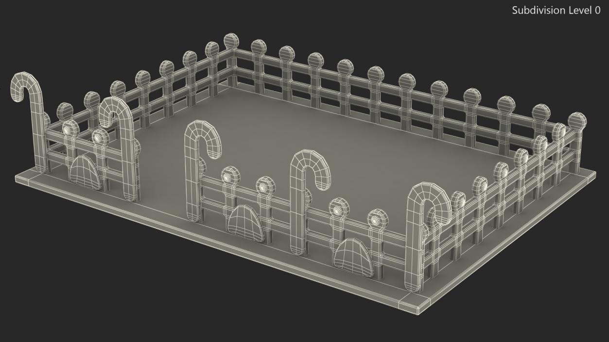 3D Cookie Dough Fence model