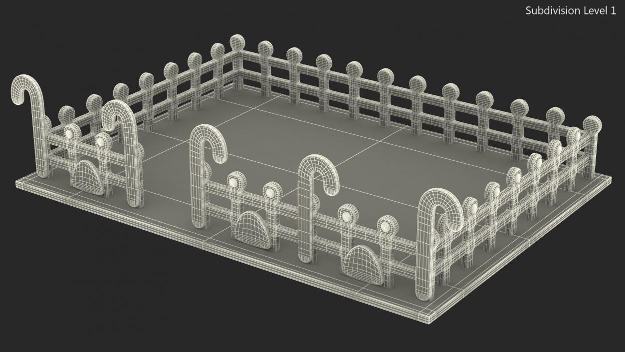 3D Cookie Dough Fence model