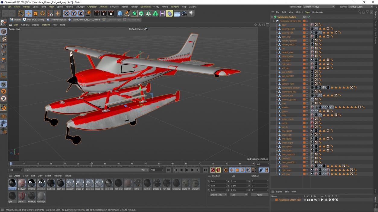 3D model Floatplane Dream Red