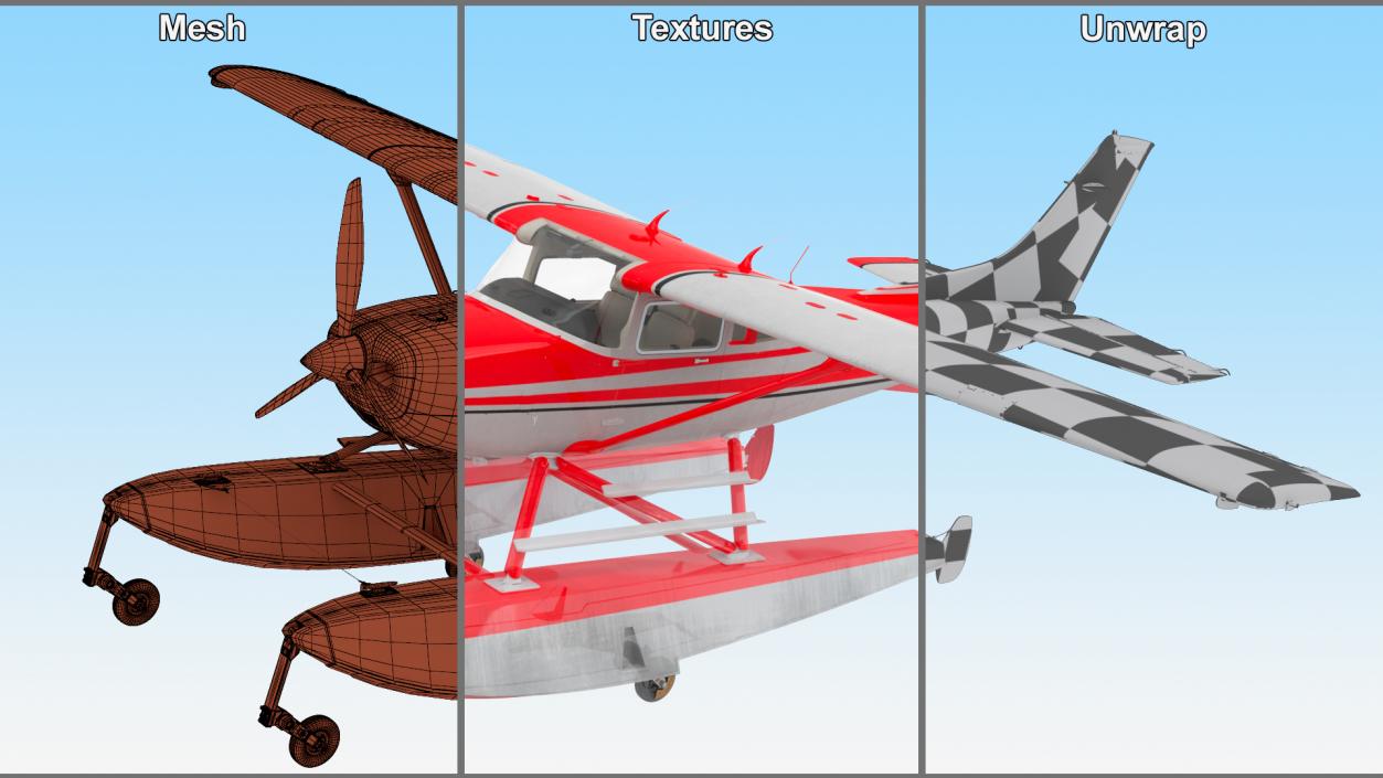 3D model Floatplane Dream Red