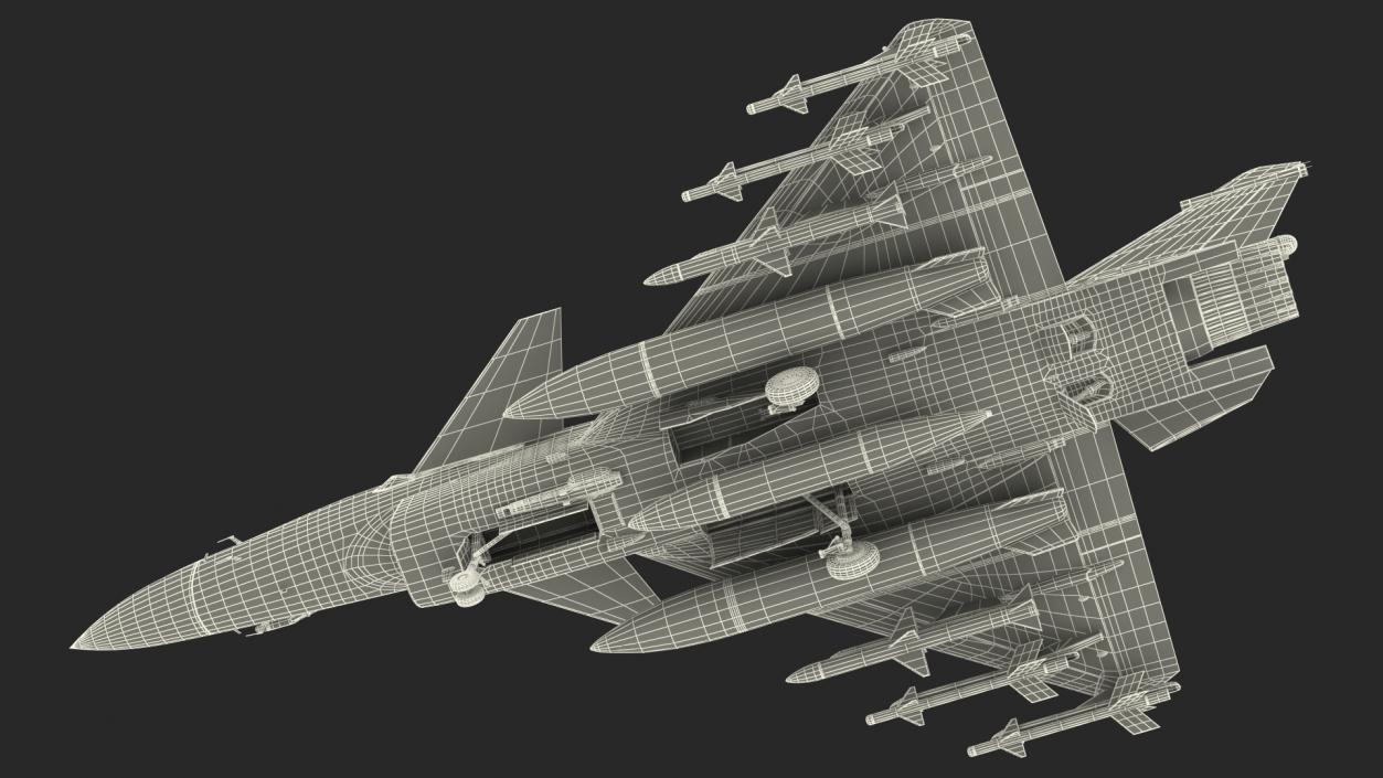 Chengdu J10 B Chinese Air Force Armed 3D