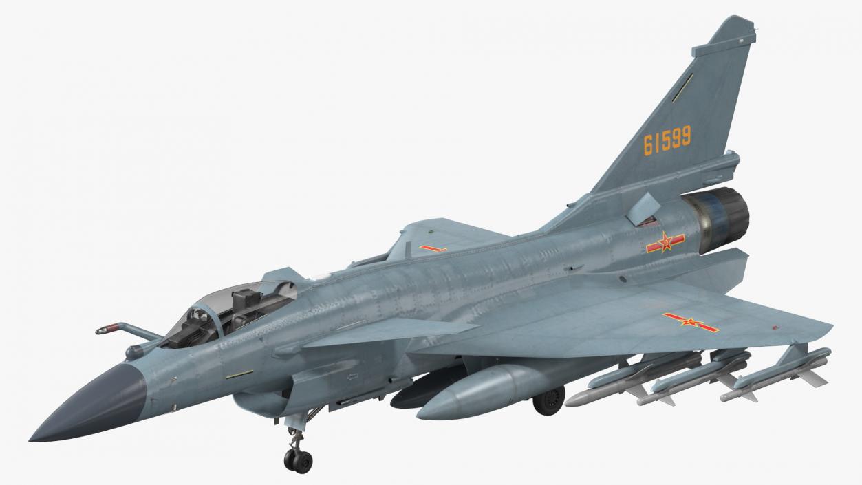 Chengdu J10 B Chinese Air Force Armed 3D