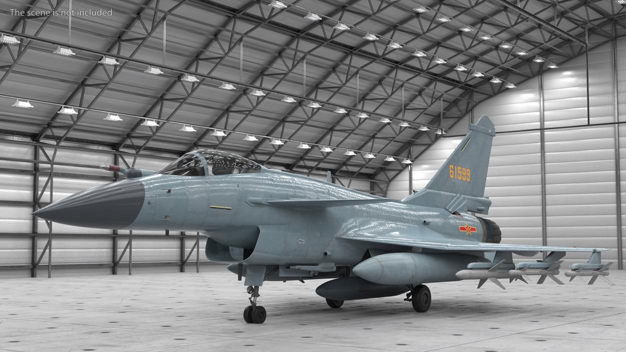 Chengdu J10 B Chinese Air Force Armed 3D