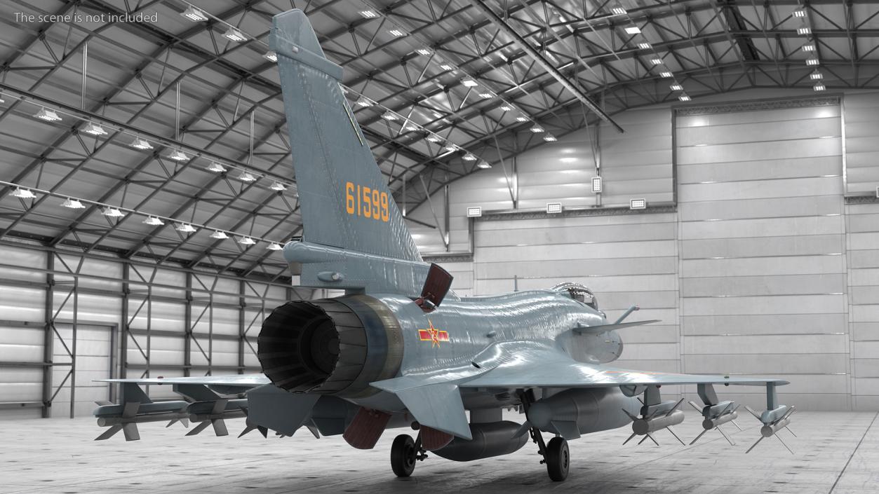 Chengdu J10 B Chinese Air Force Armed 3D