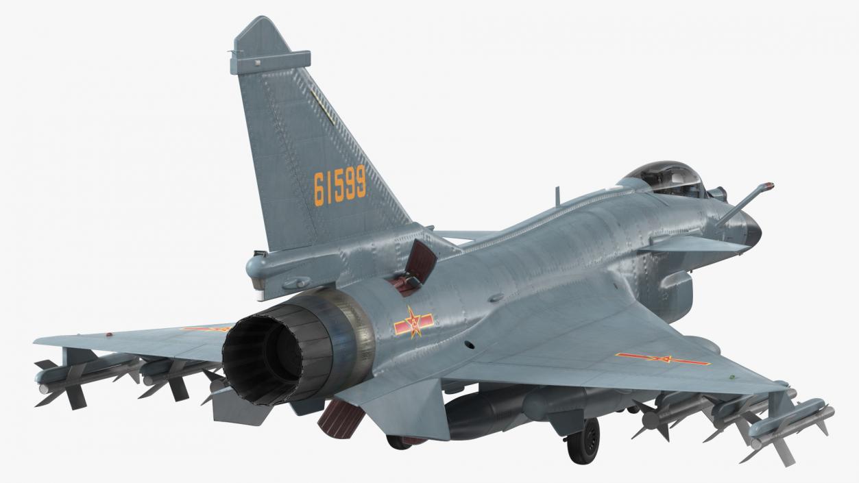 Chengdu J10 B Chinese Air Force Armed 3D