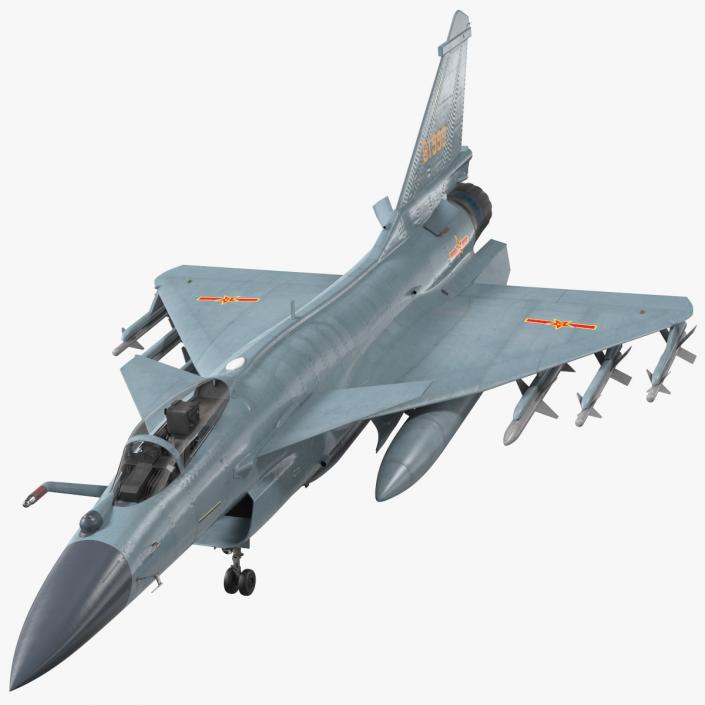 Chengdu J10 B Chinese Air Force Armed 3D