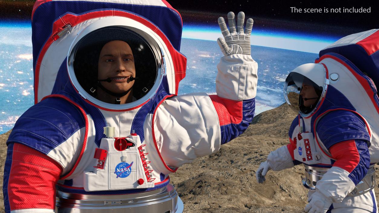 Spacesuit NASA Astronaut Artemis xEMU Rigged 3D model