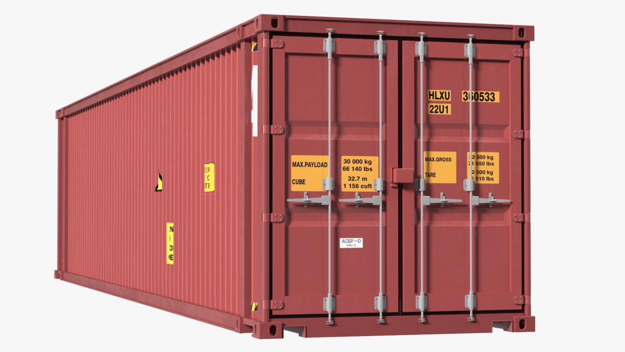 3D High Cube Cargo Worthy Shipping Container 45FT