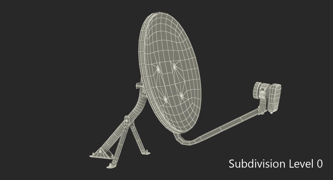 Home Satellite Dish 3D model