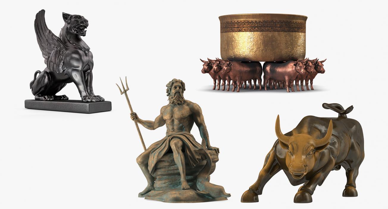 3D model Bronze Sculptures Collection 2