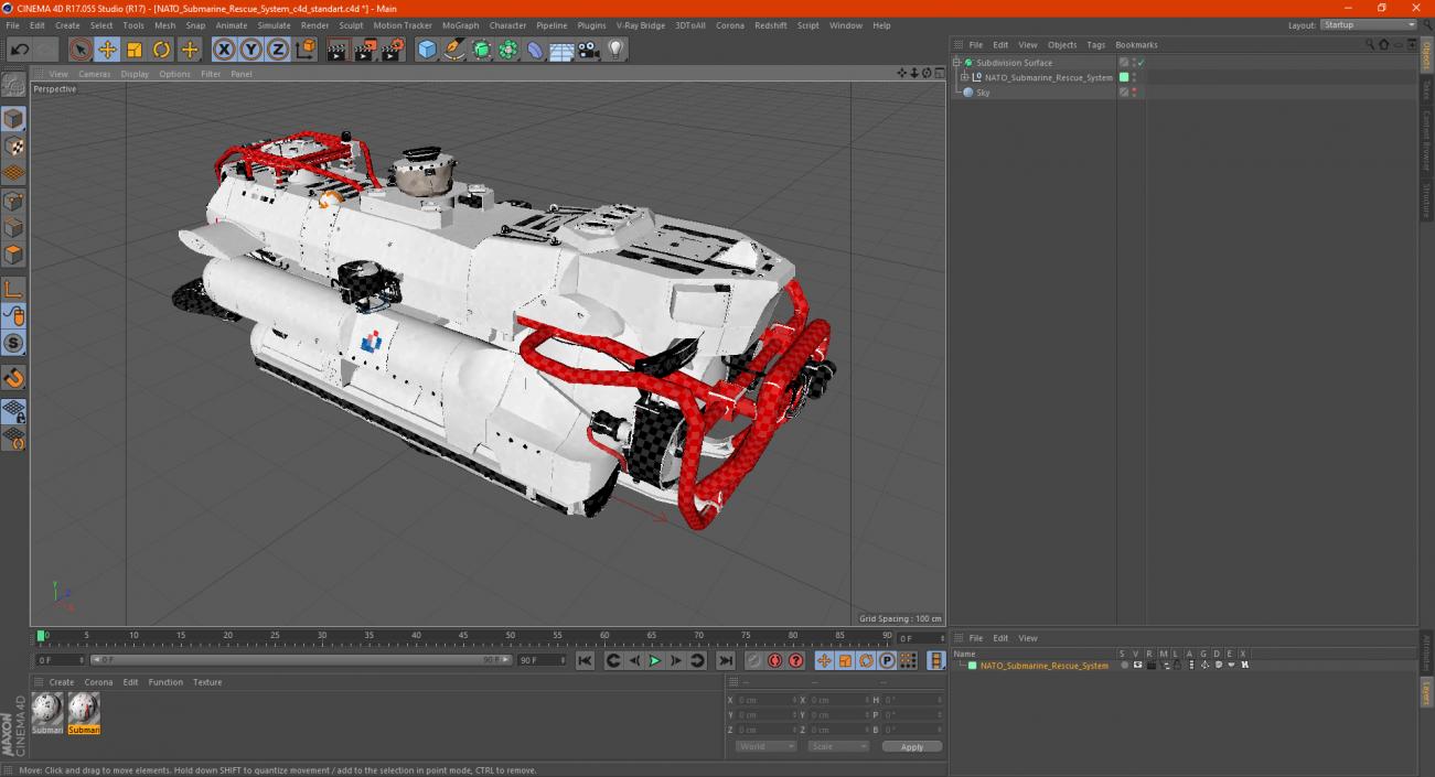 3D NATO Submarine Rescue System model