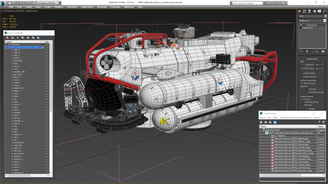 3D NATO Submarine Rescue System model