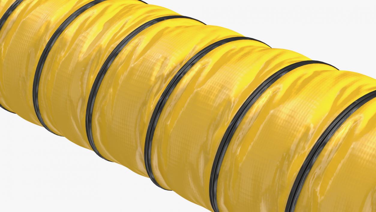 3D PVC Coated Fabric Flexible Duct Rigged model