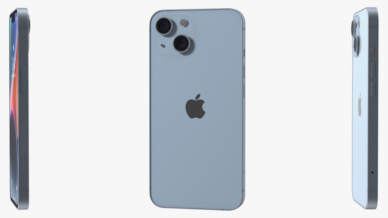 3D model Apple iPhone 14 Blue