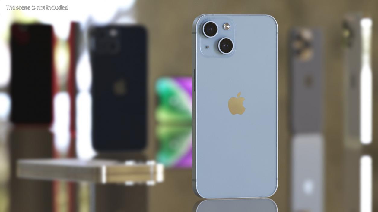 3D model Apple iPhone 14 Blue