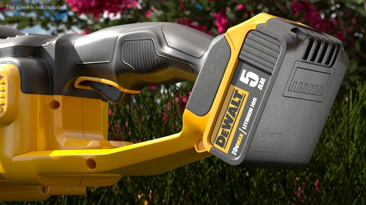 3D DEWALT DCHT820P1 20V Hedge Trimmer with 5Ah Pack model