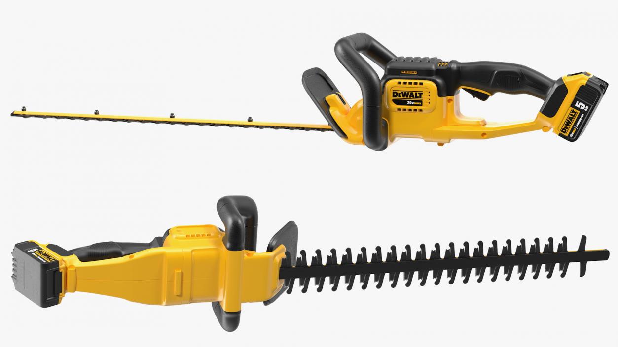 3D DEWALT DCHT820P1 20V Hedge Trimmer with 5Ah Pack model