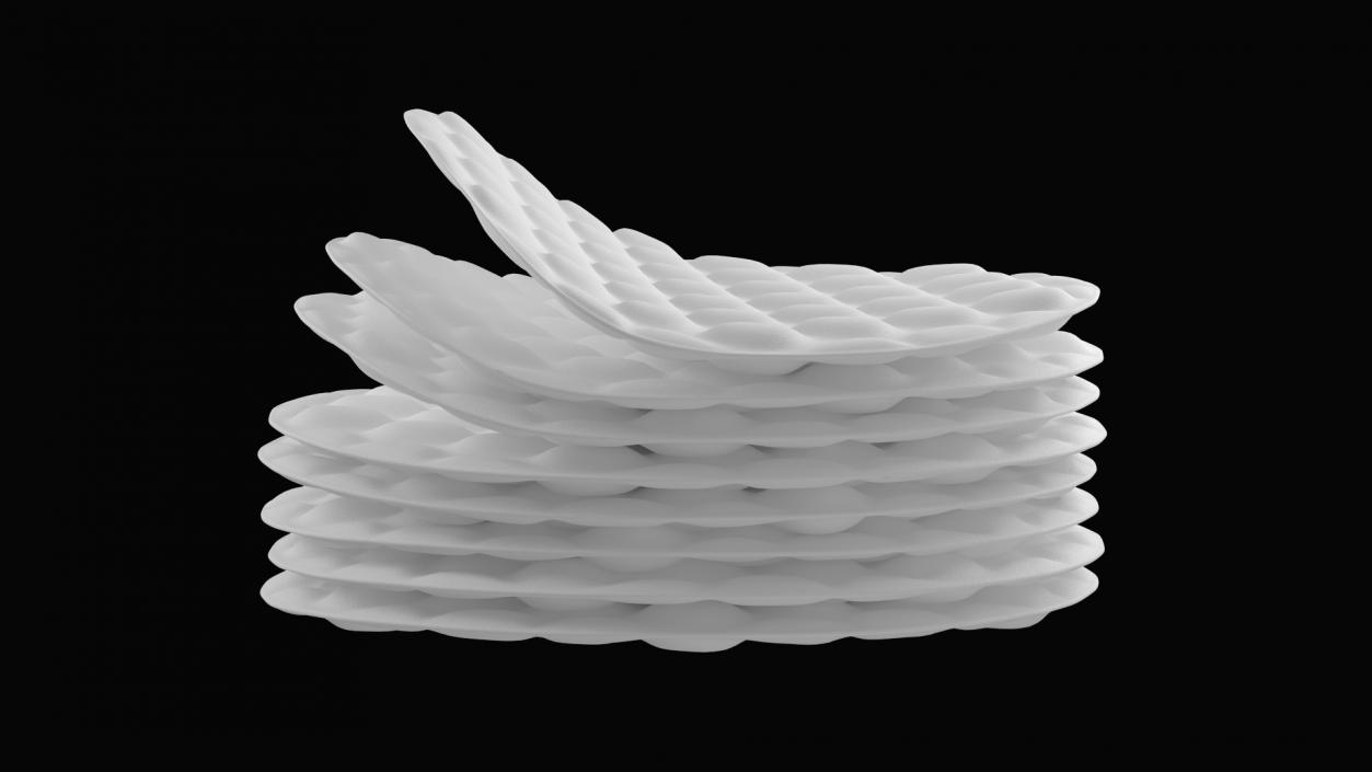 Cotton Pads Stack 3D