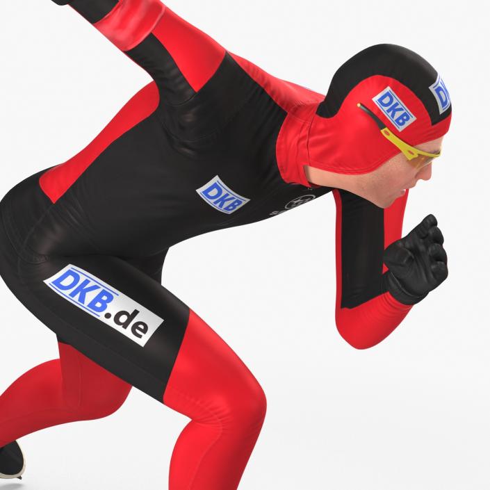 Speed Skater Pose 3 3D model