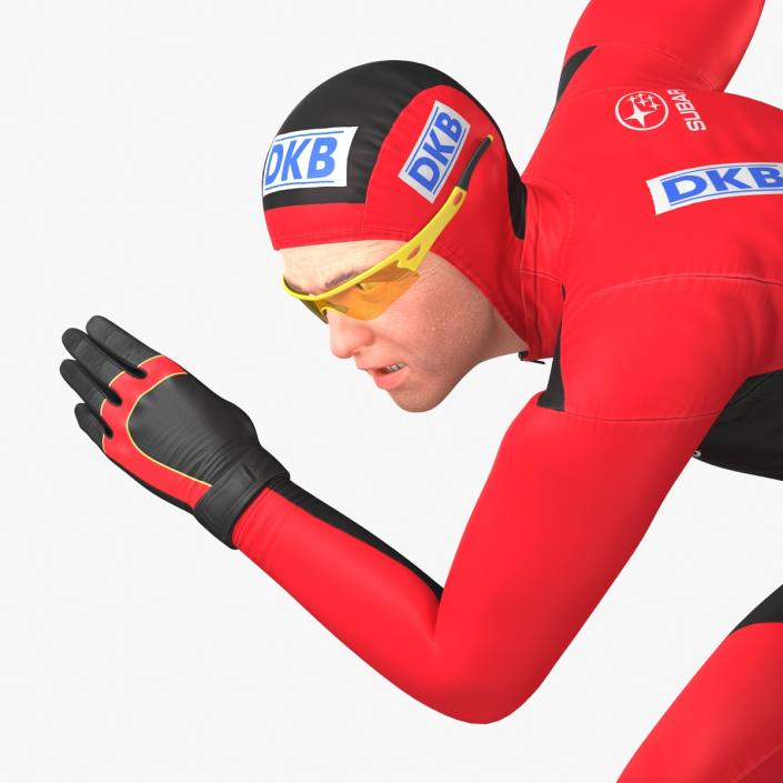 Speed Skater Pose 3 3D model