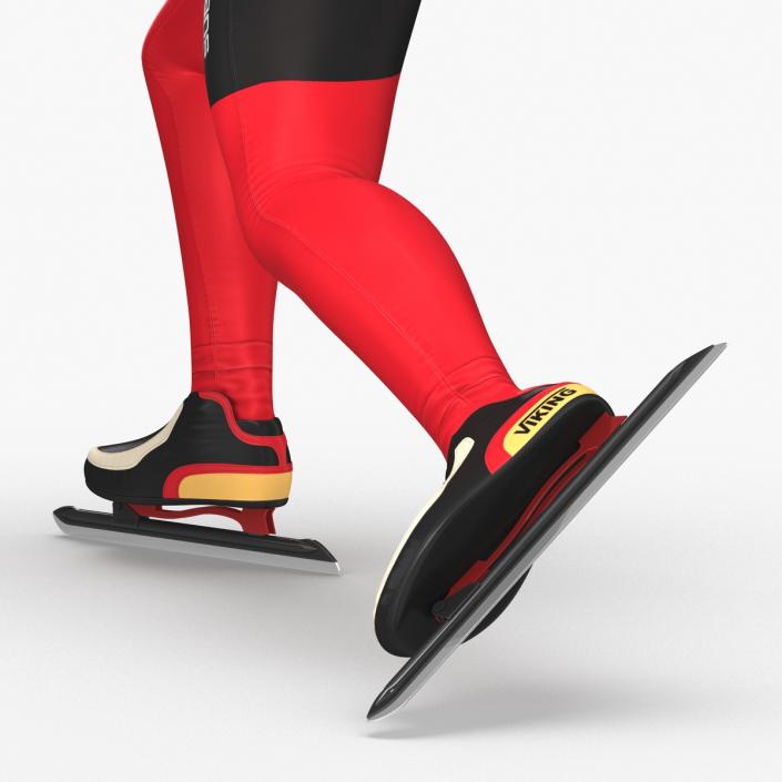 Speed Skater Pose 3 3D model