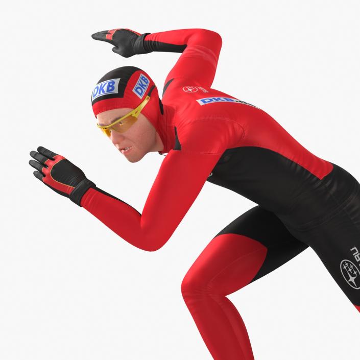 Speed Skater Pose 3 3D model