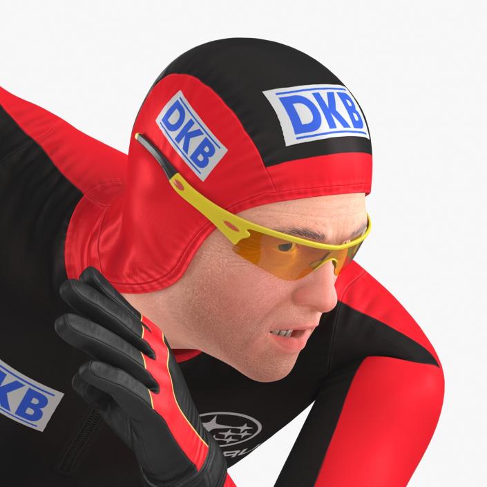 Speed Skater Pose 3 3D model