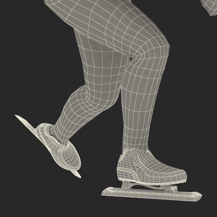 Speed Skater Pose 3 3D model