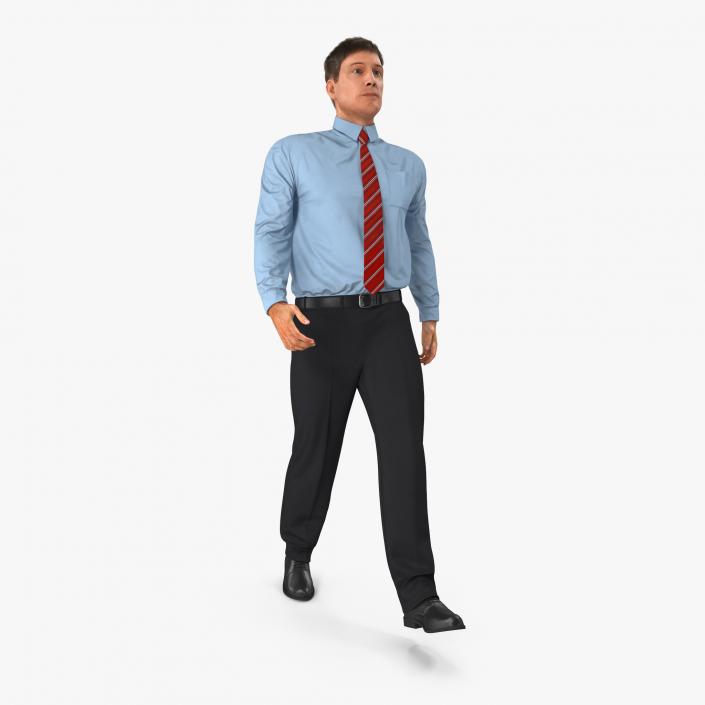 3D Office Worker Walking Pose