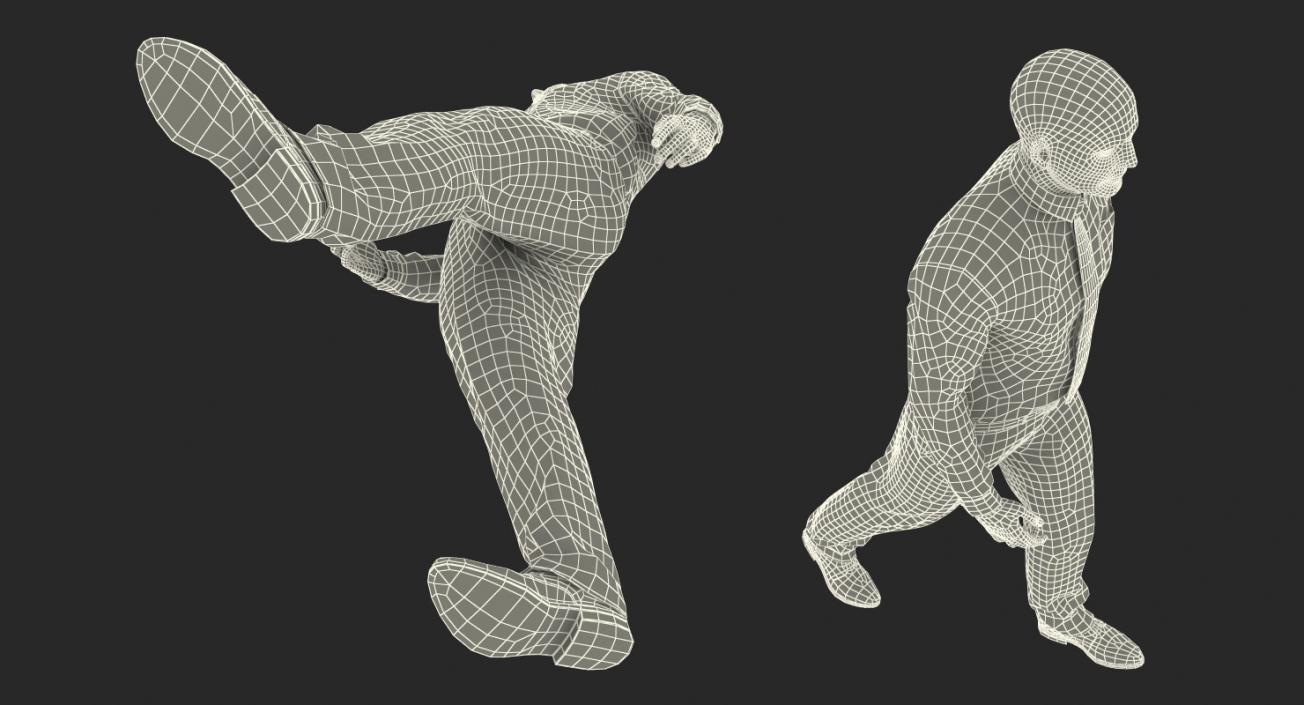 3D Office Worker Walking Pose