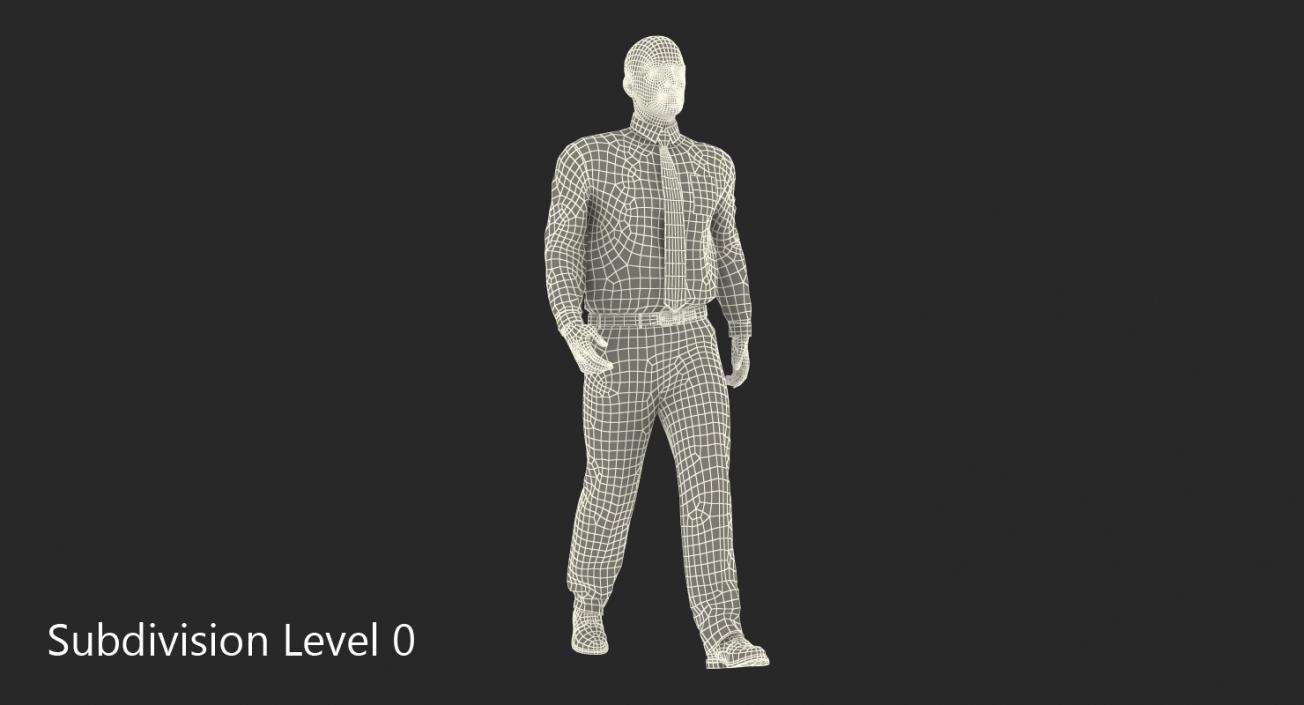 3D Office Worker Walking Pose