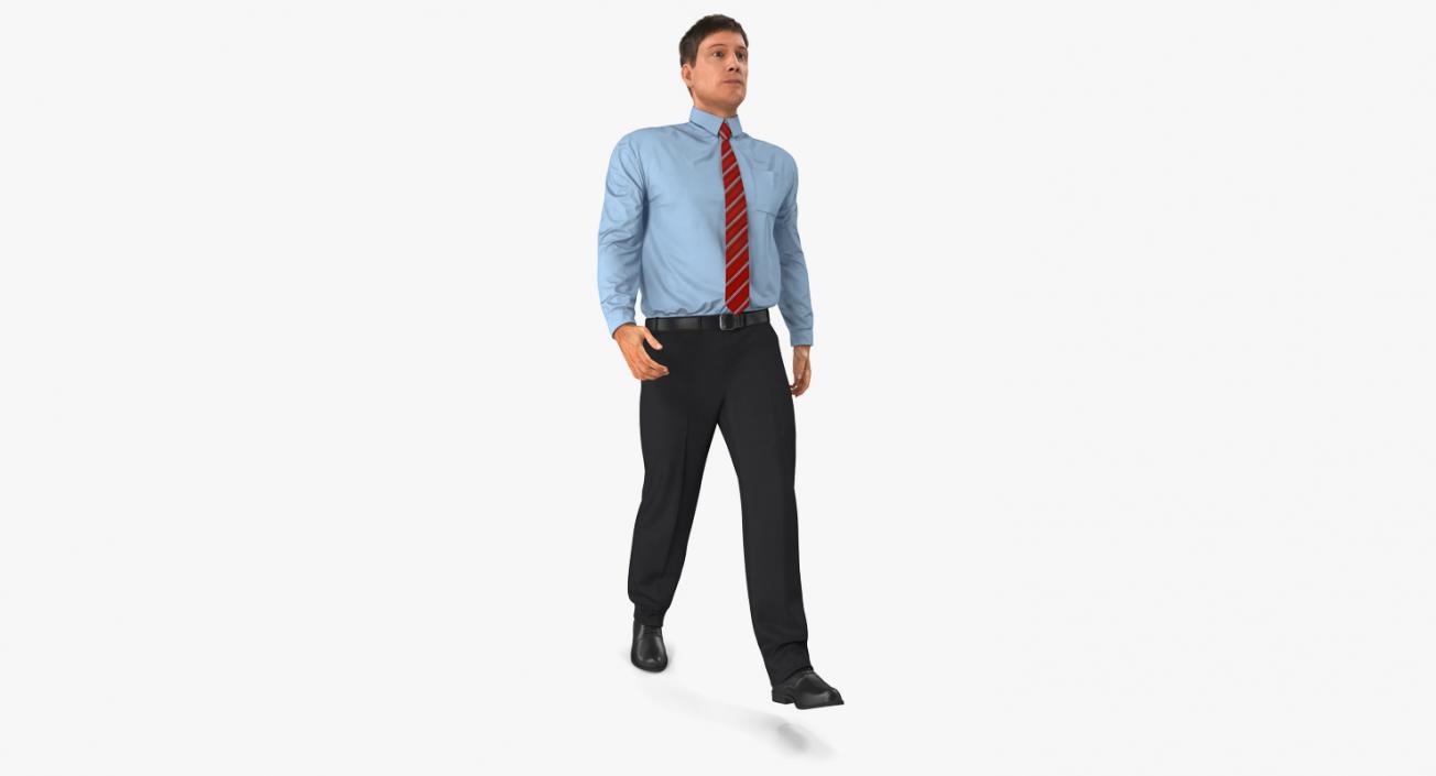 3D Office Worker Walking Pose