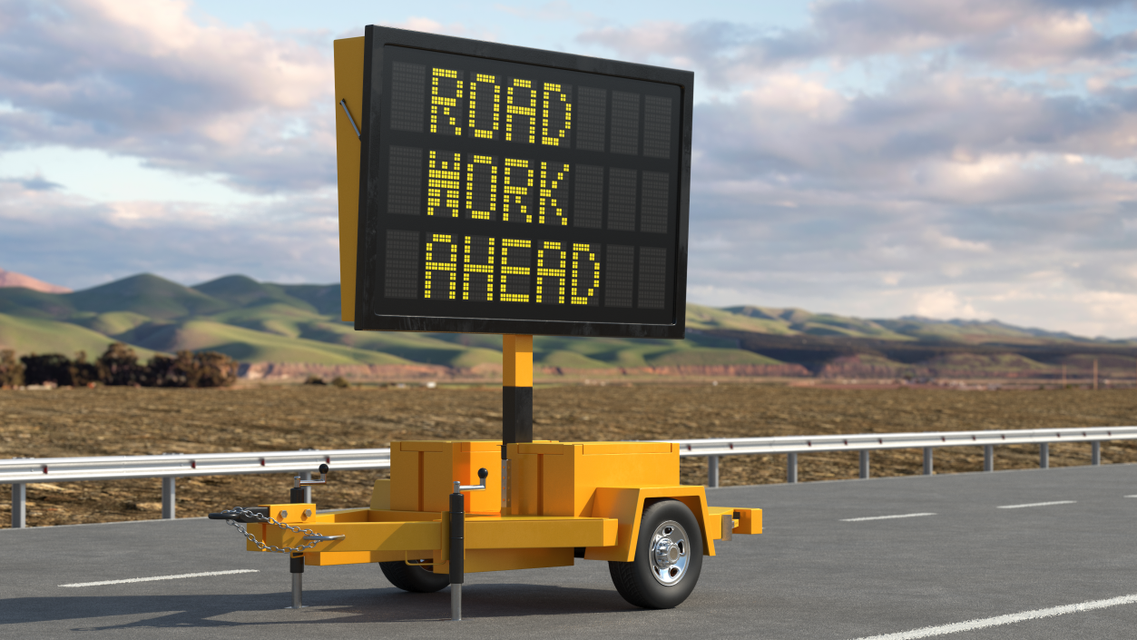 Portable Electronic Traffic Sign 3D