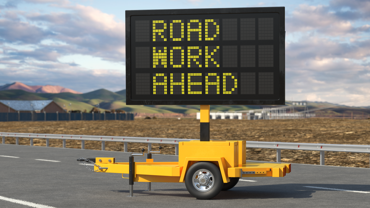 Portable Electronic Traffic Sign 3D