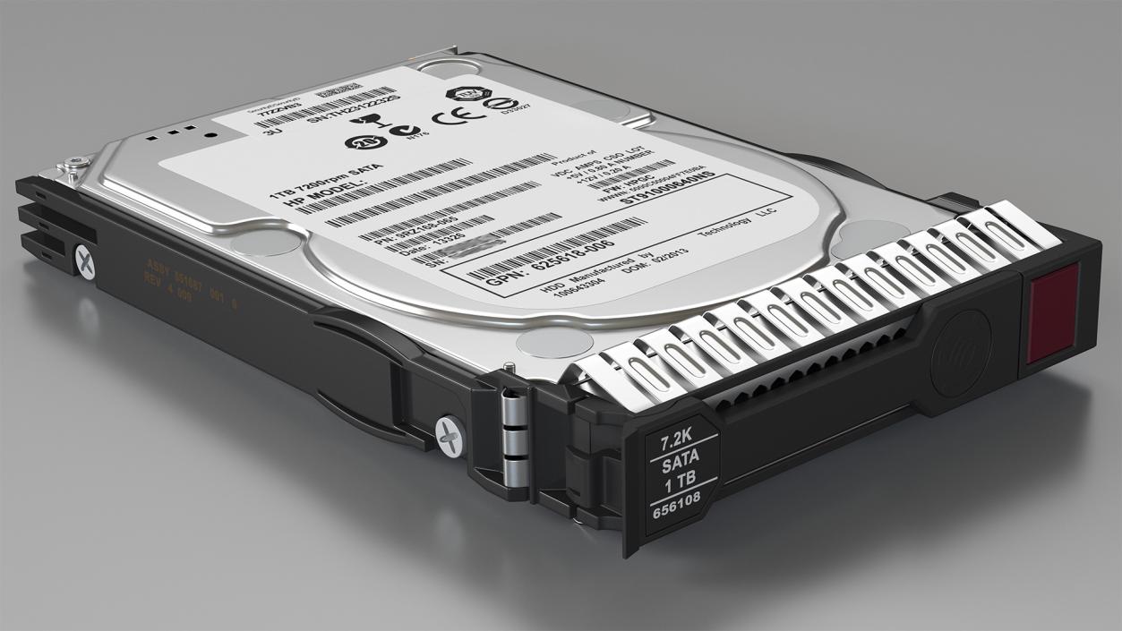 1TB HDD 3D model