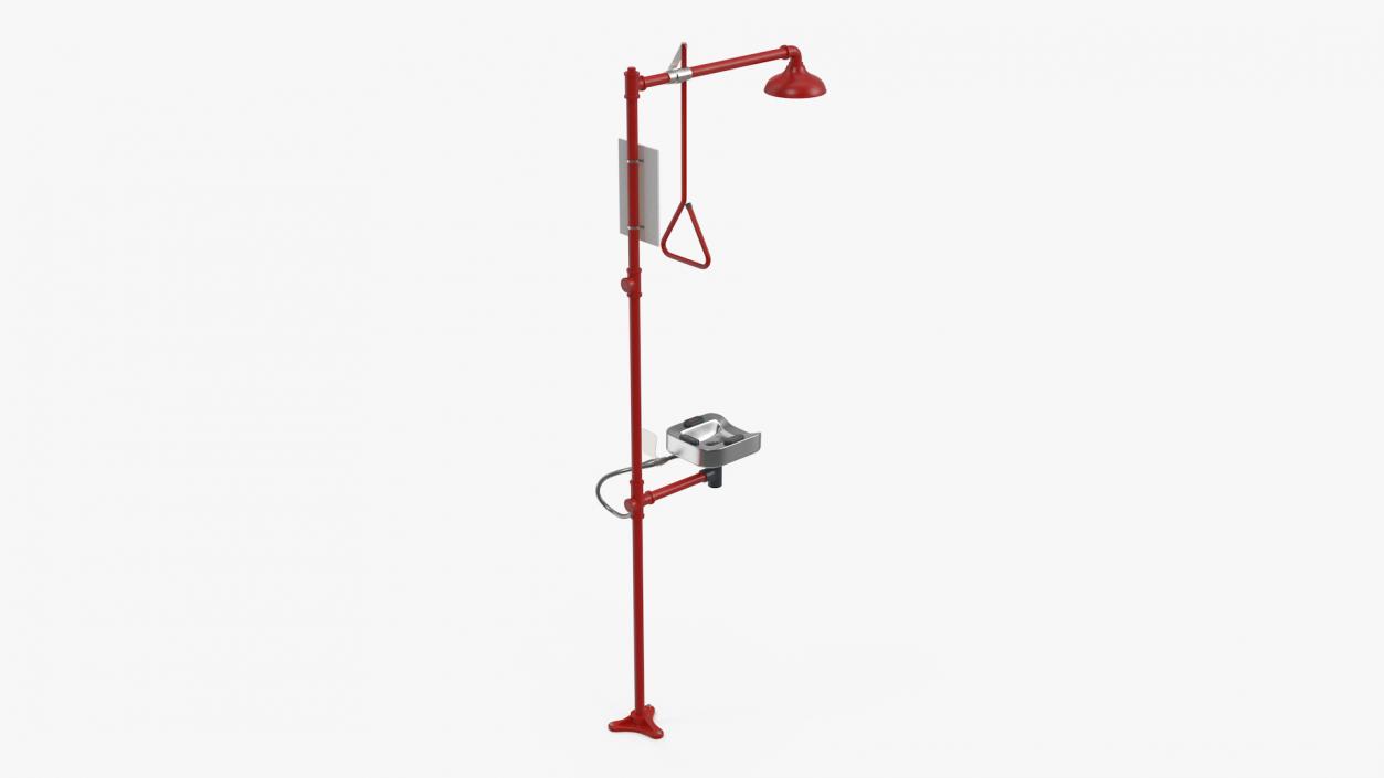 3D model Safety Shower Station Red