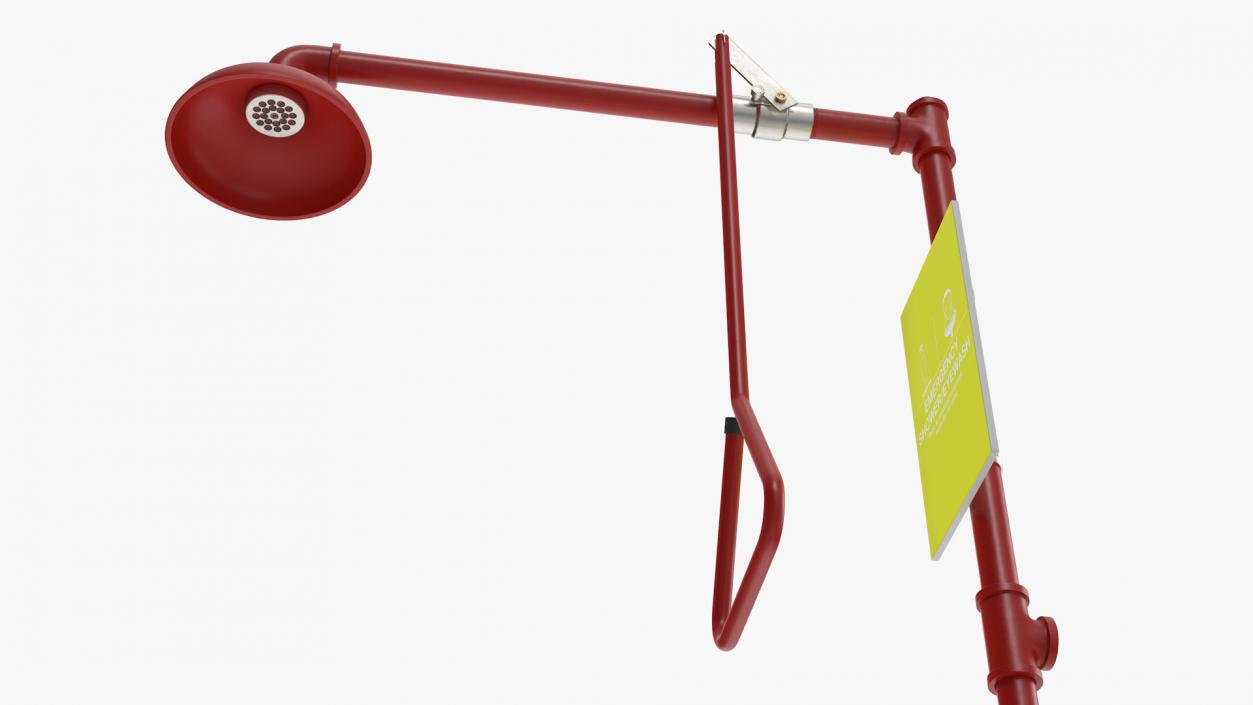 3D model Safety Shower Station Red