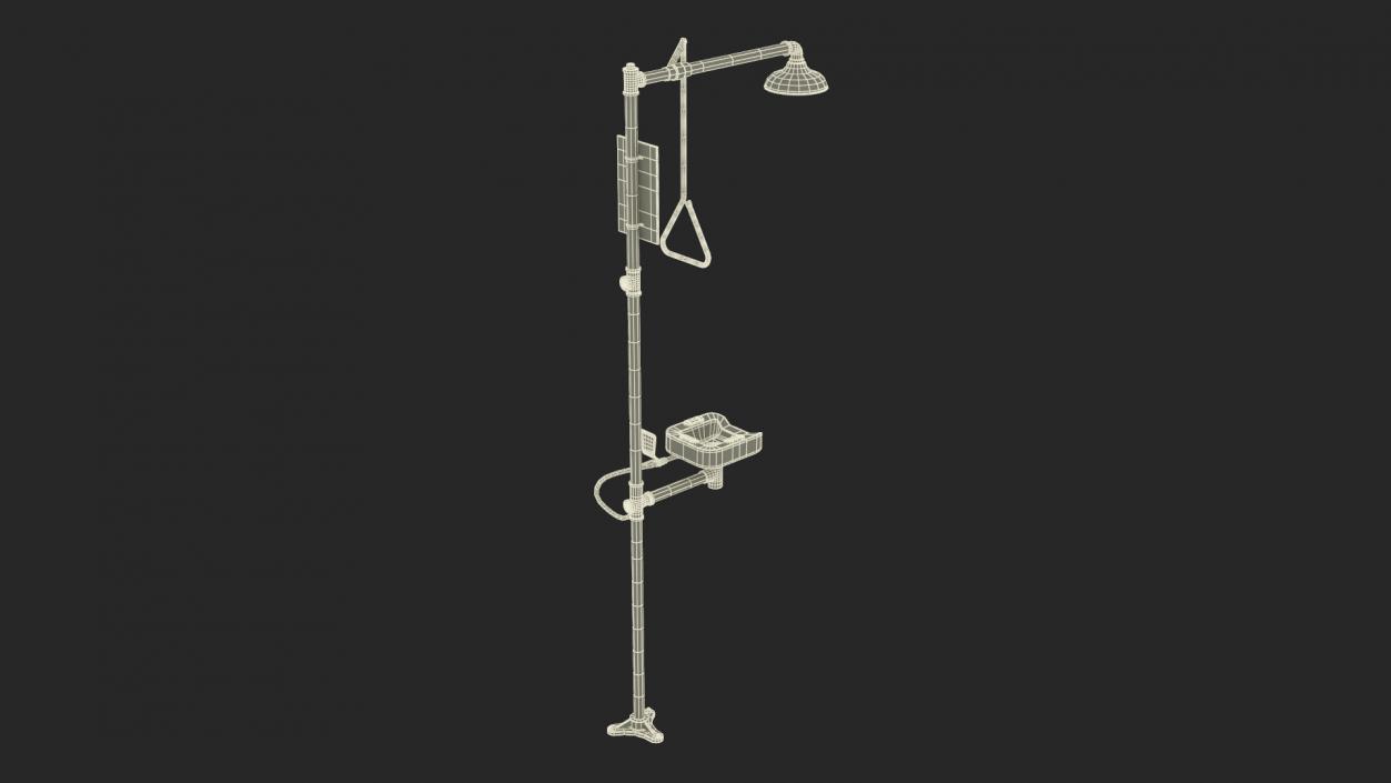 3D model Safety Shower Station Red