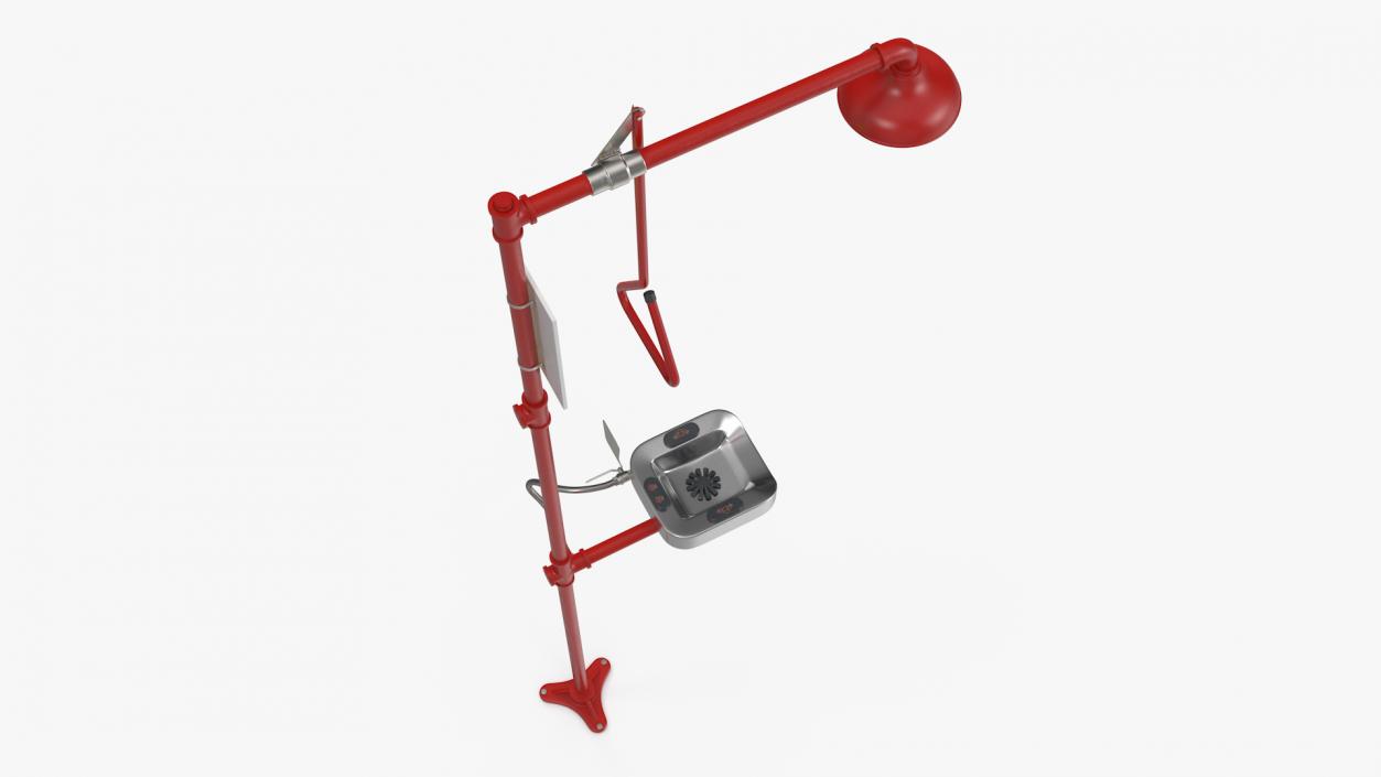 3D model Safety Shower Station Red